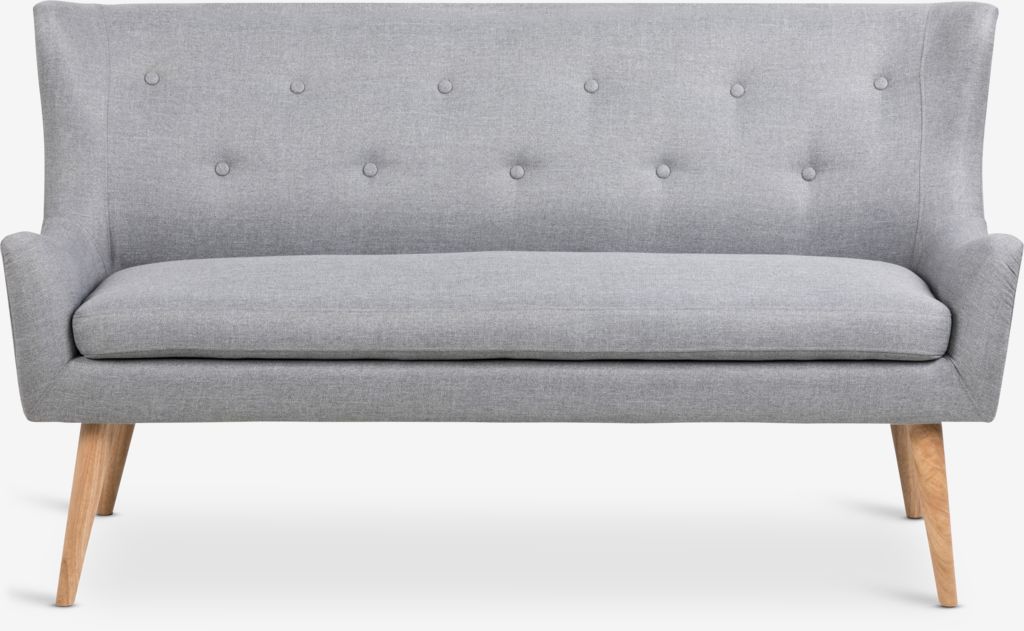 SVELVIK Sofa SVELVIK 2-osobowa jasnoszara tkanina/natura