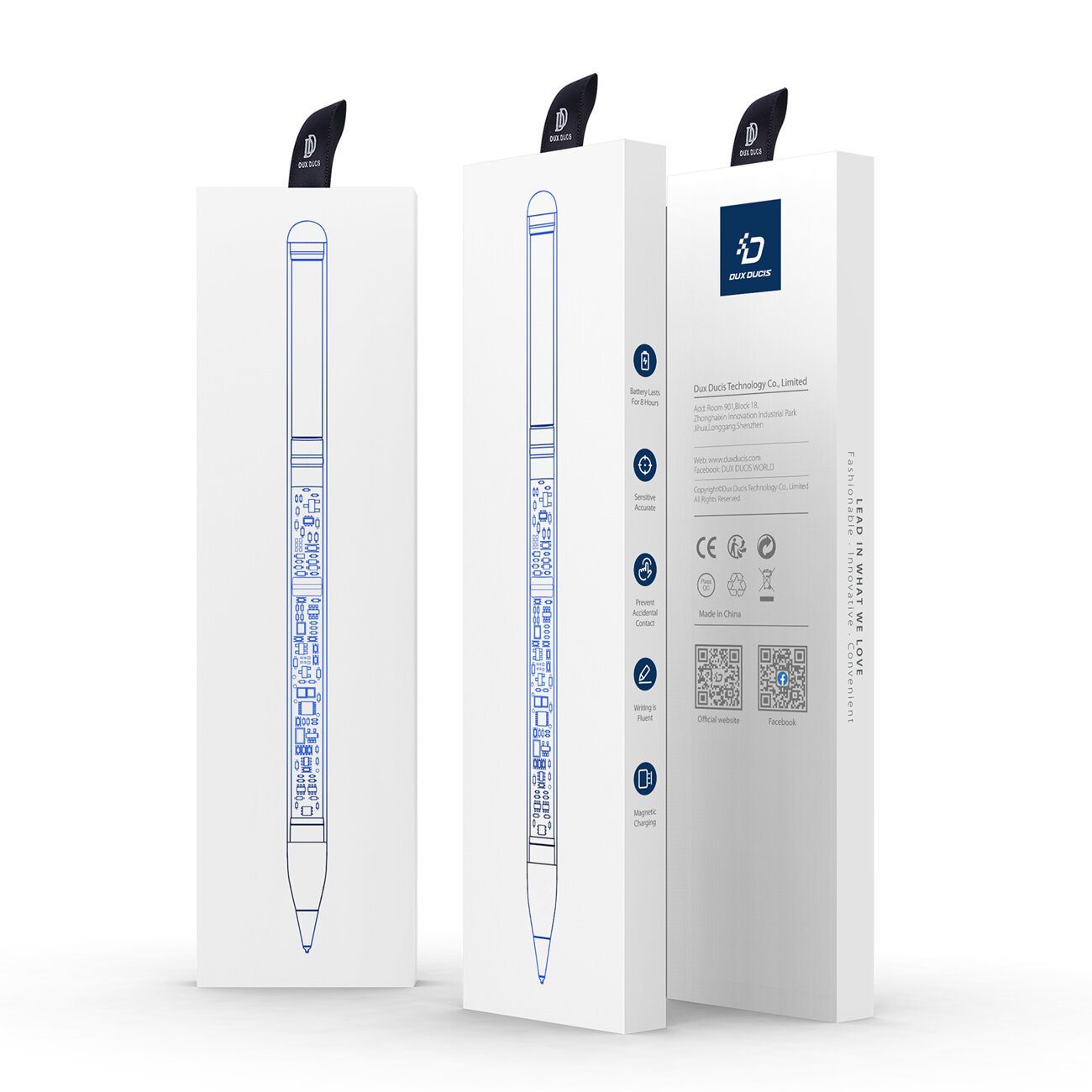 Dux Ducis Stylus Pen SP-04 für Apple iPad transparent 8 h Batteriebetriebszeit Tablet