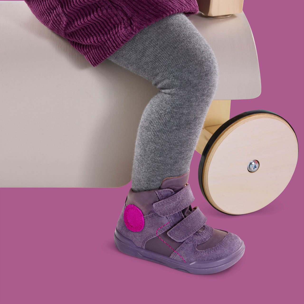 SUPERFREE - Lila/PinkSneaker high mit Klettverschluss