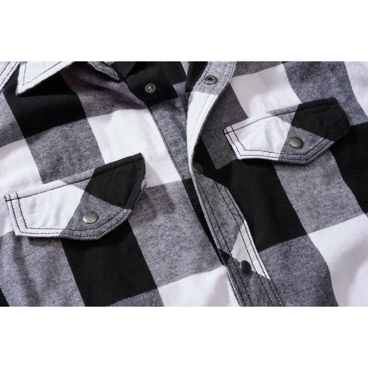 Checkshirt ärmellos weiß-schwarz