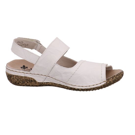 RIEKER Klassische Sandalen weiss Sandalette