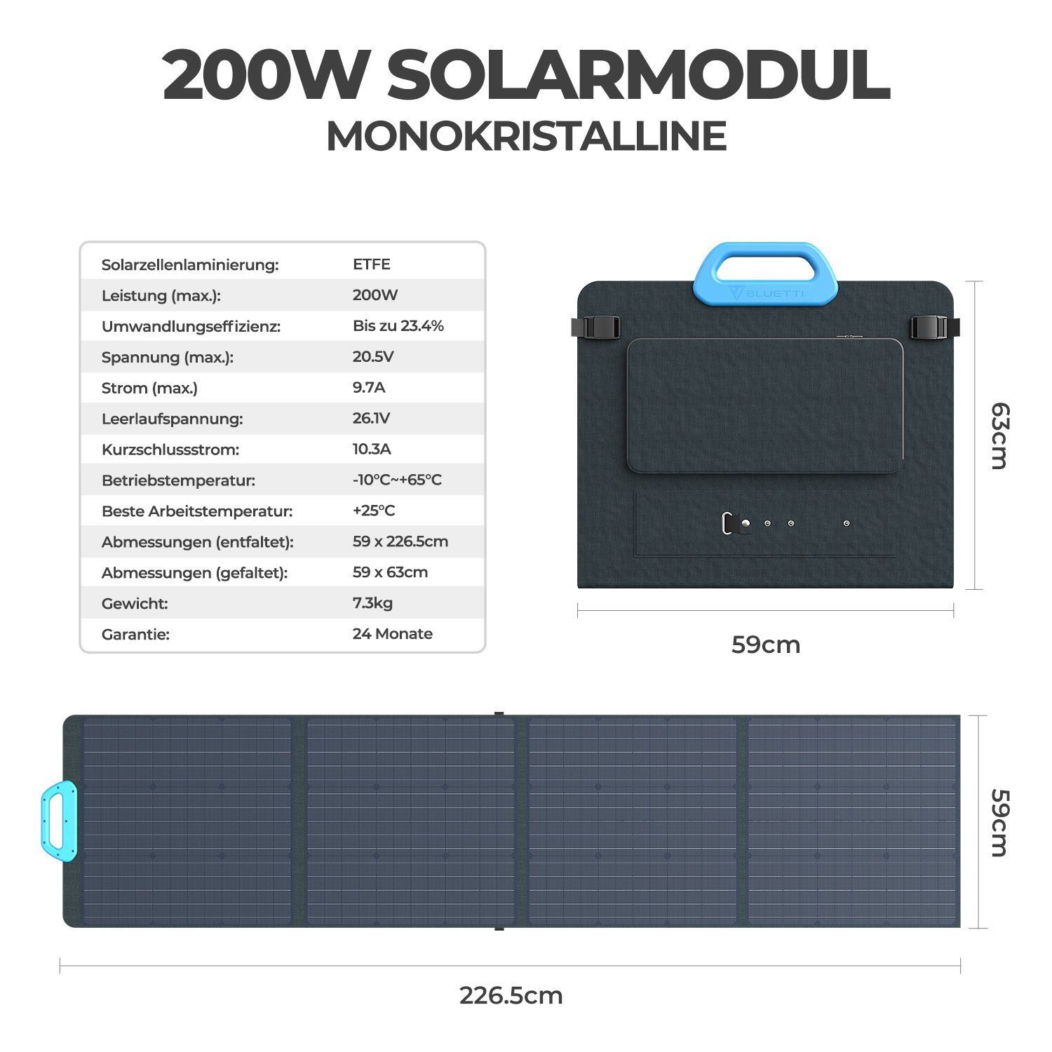 BLUETTI Stromerzeuger EB240 mit 2*PV200 Solarpanels, (1-tlg)