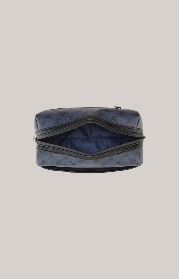 Kulturtasche Mazzolino Eris in Dunkelblau gemustert