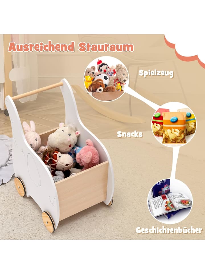 COSTWAY 2 in 1 Lauflernwagen in Weiß günstig kaufen 56 cm