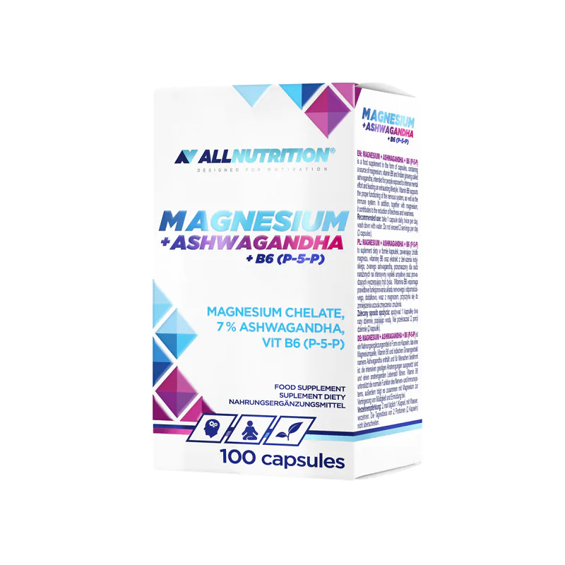 Allnutrition магнезијум + ашваганда + Б6 (П-5-П), капсуле
