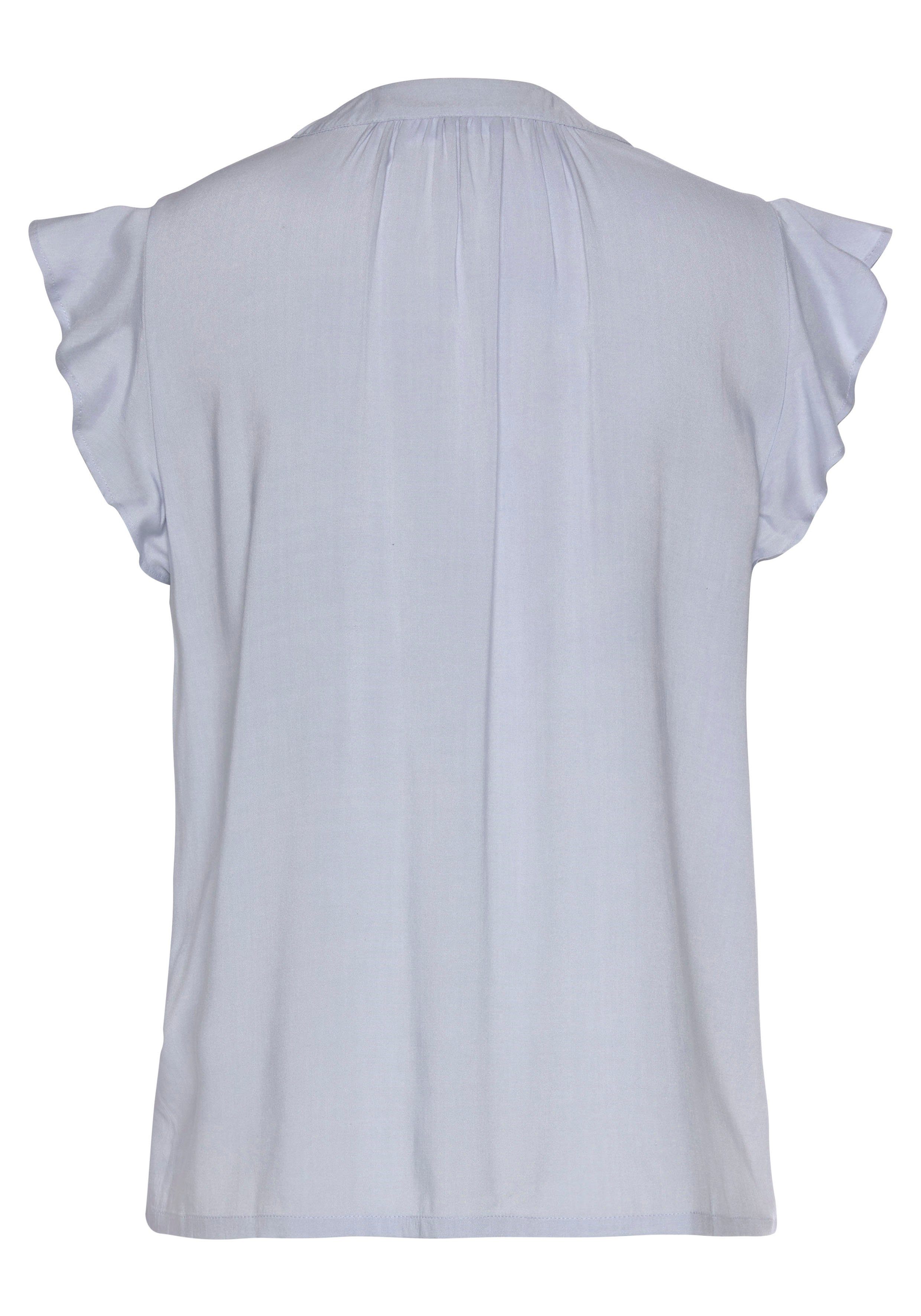LASCANA Schlupfbluse mit Rüschenärmeln, Kurzarmbluse, elegant