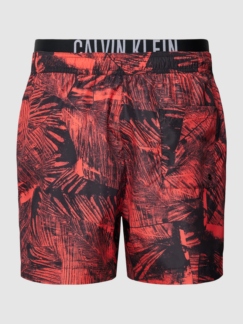 Badehose mit Allover-Muster in rot