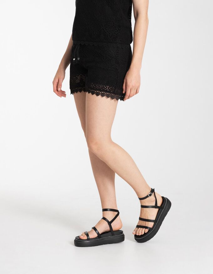 Damen Shorts - Häkelspitze