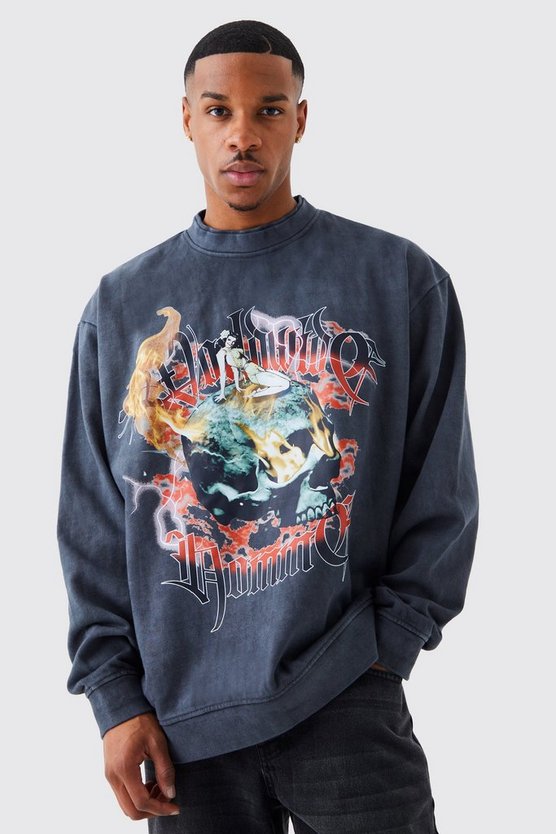 Oversize Sweatshirt mit Print