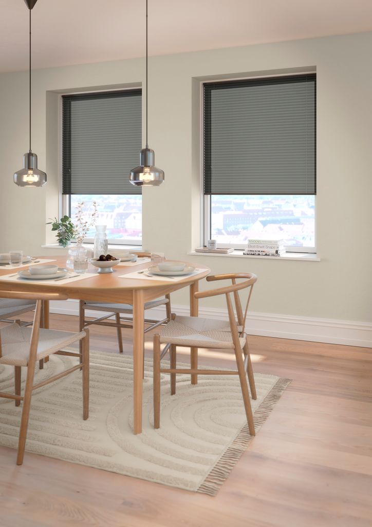 Cortina plissada HVEN 60x130cm cinza (parte superior/inferior)