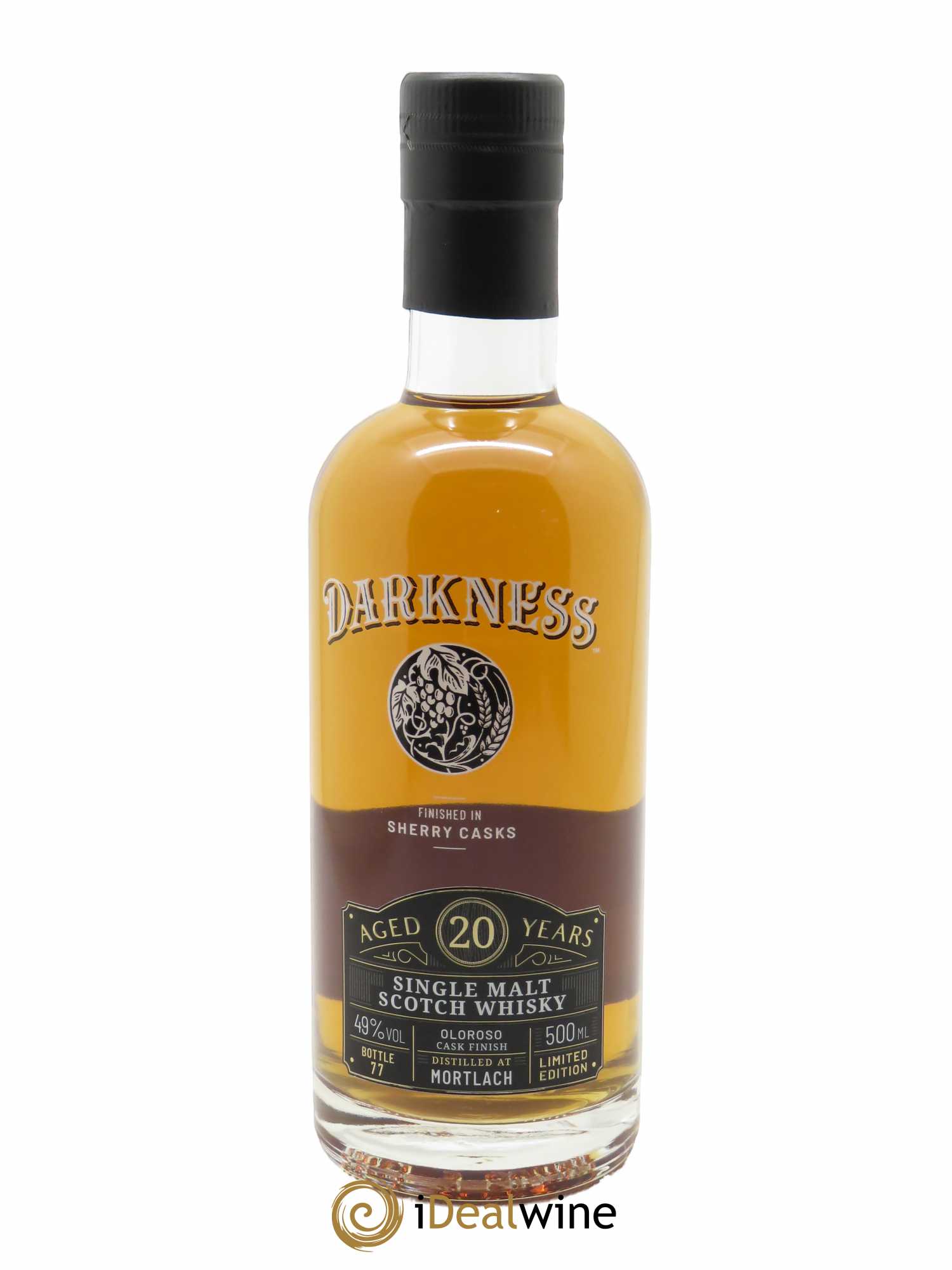 Whisky Mortlach 20 ans Oloroso Cask Finish Gamme Darkness   - Lot de 1 Bouteille