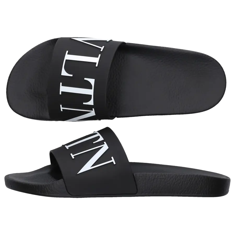 Valentino Garavani - Badeschuhe VLTN Kautschuk - schwarz