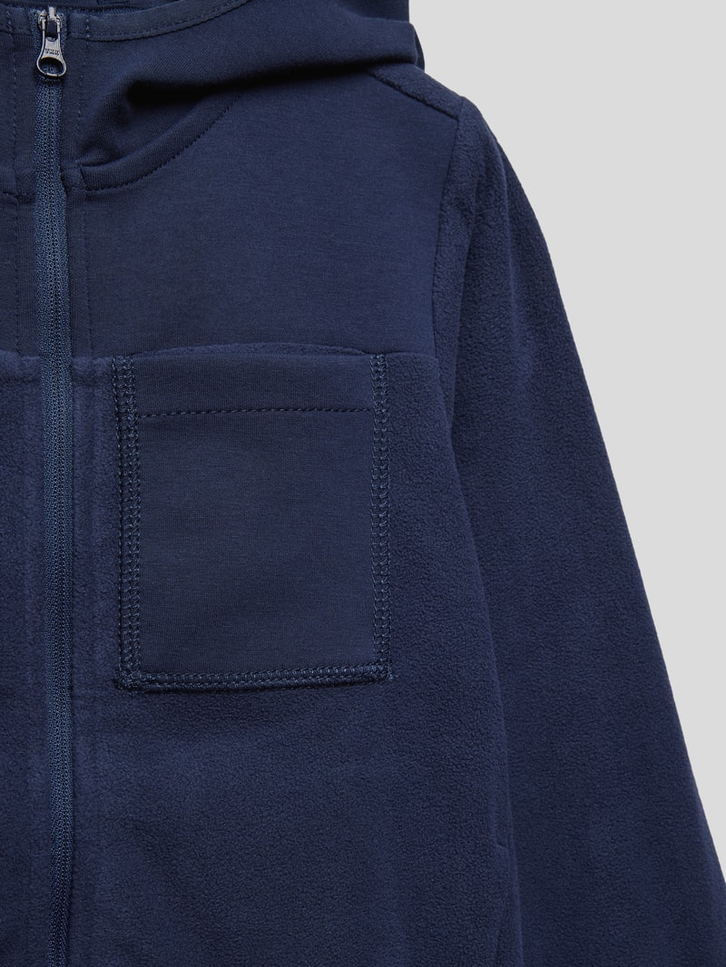 Sweatjacke mit Brusttasche in marineblau