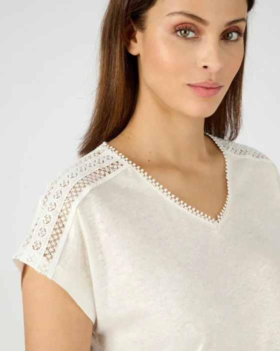 Tee-shirt mélange lin et viscose