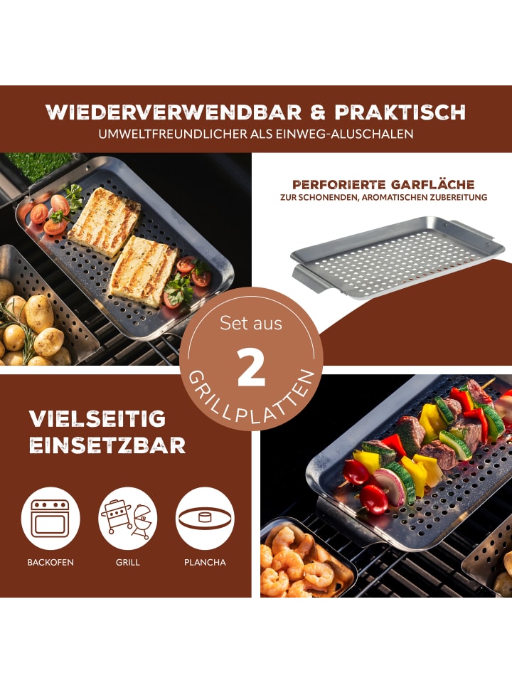 bremermann 2-er-Set Grillplatte günstig kaufen onesize