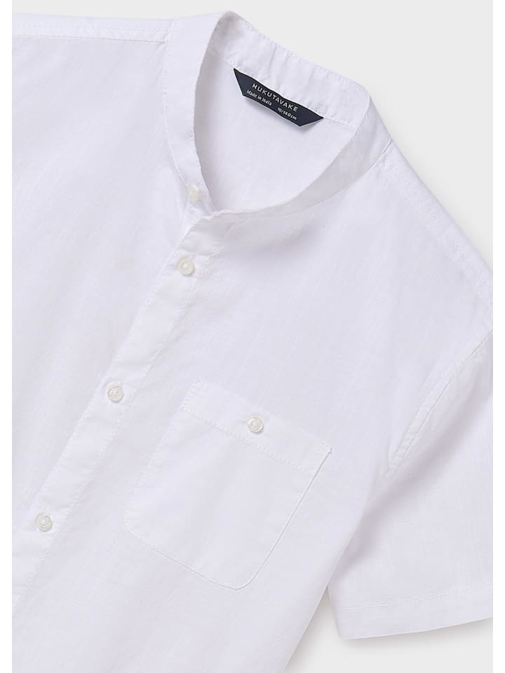 Mayoral Kurzarmhemd festlich elegant in weiss günstig kaufen