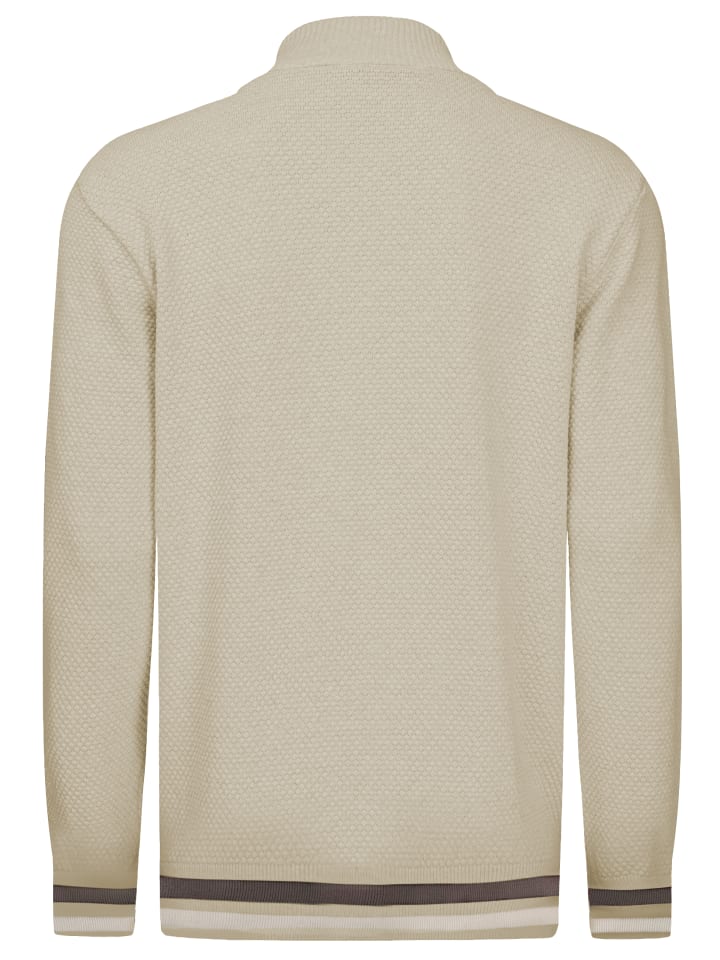 Felix Hardy Stehkragen Strickjacke in Beige günstig kaufen