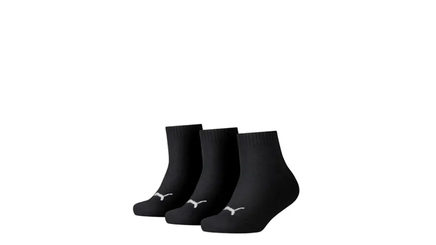 PUMA Kinder Socken Quarter 3er Pack black