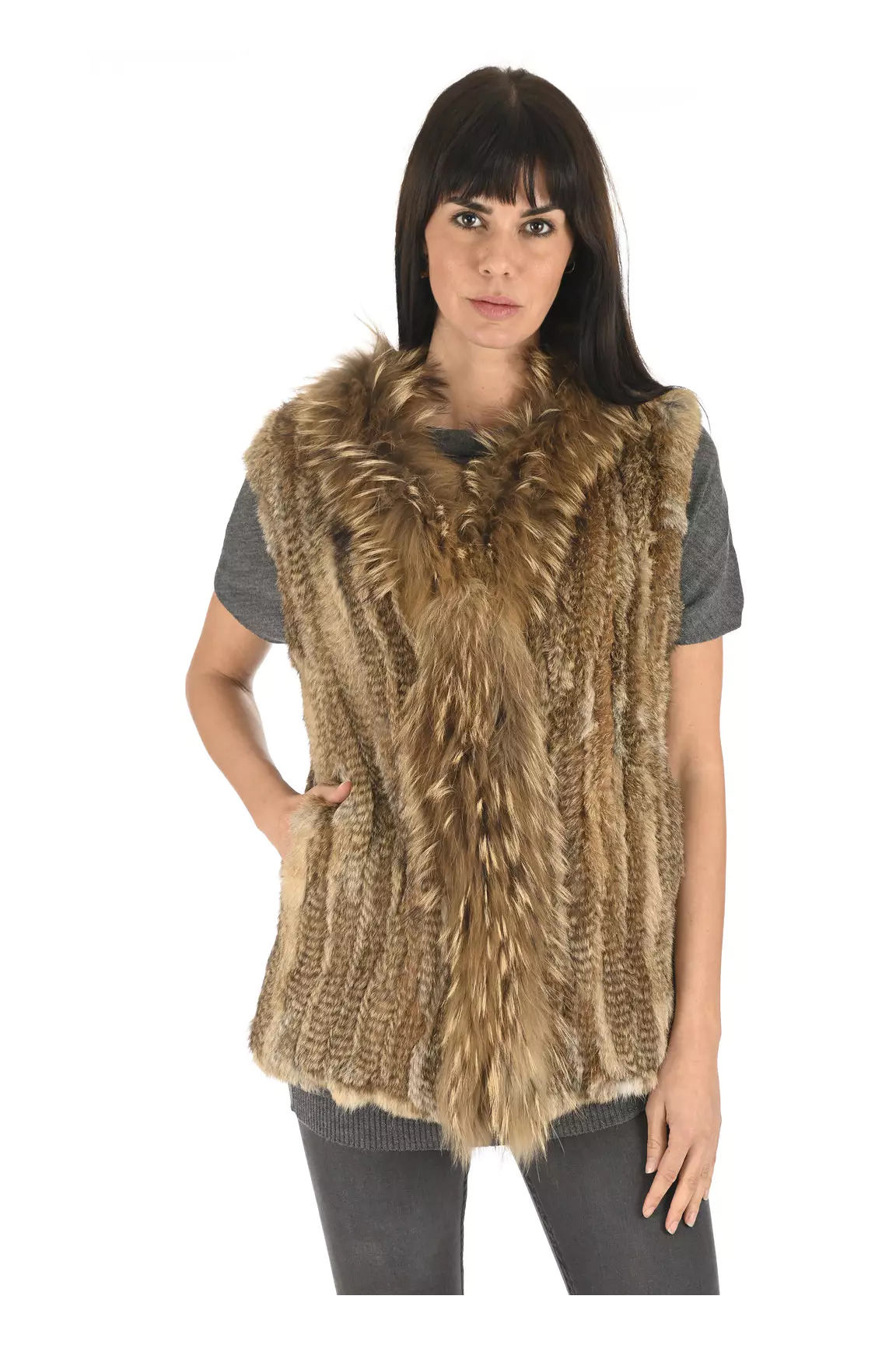 La Canadienne Autres Gilets Femme couleur beige