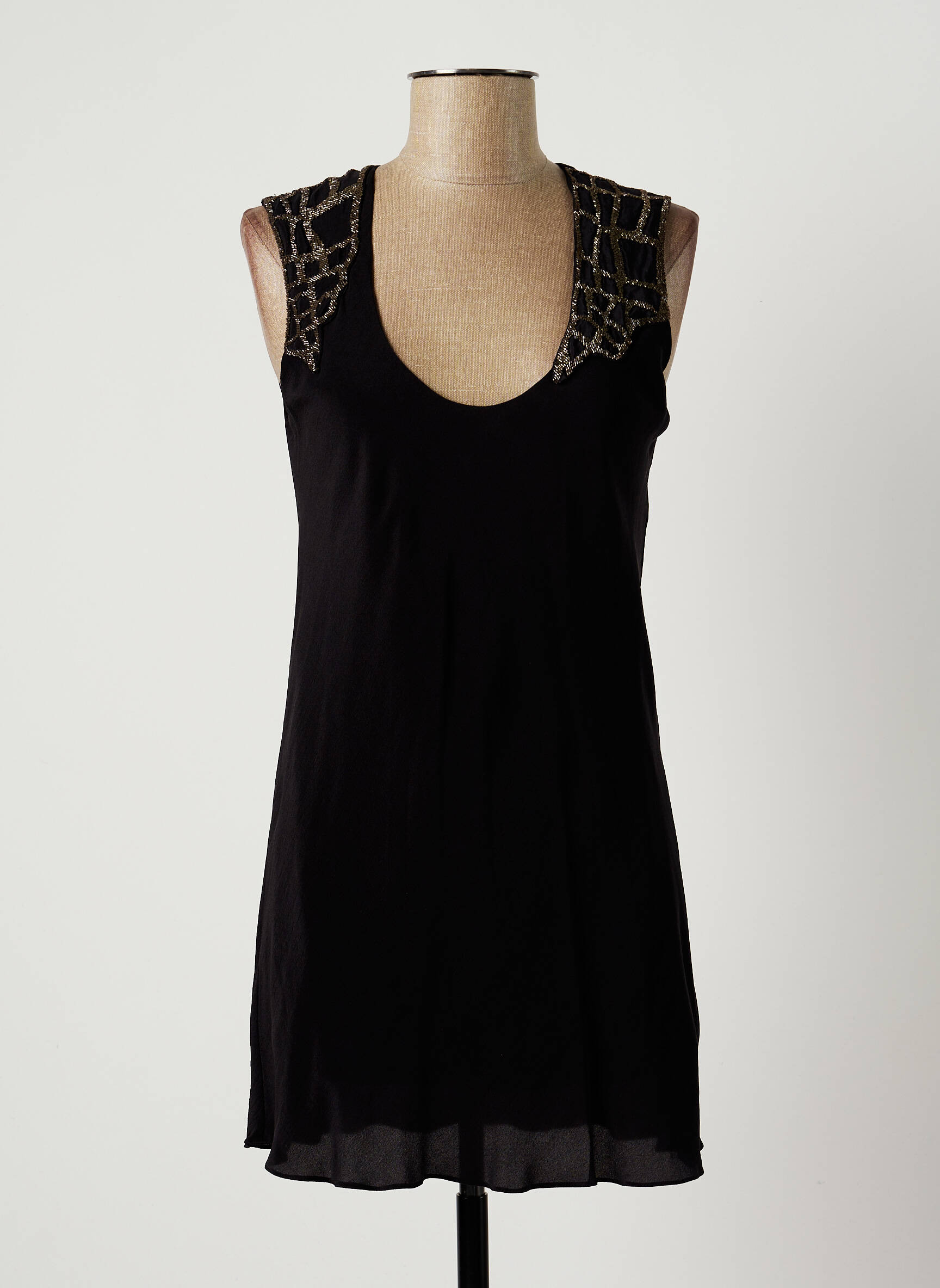Lauren Vidal Tuniquesansmanche Femme couleur noir