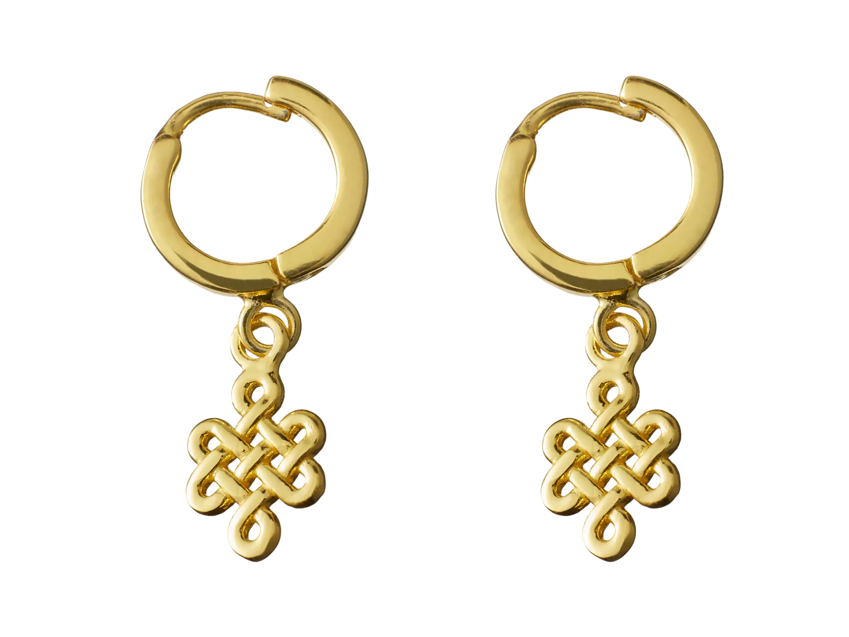 Boucles d'oreilles rondes Infinity plaquées or