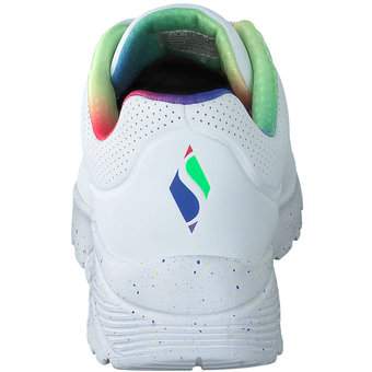 Skechers Uno Lite Rainbow Speckle in weiß