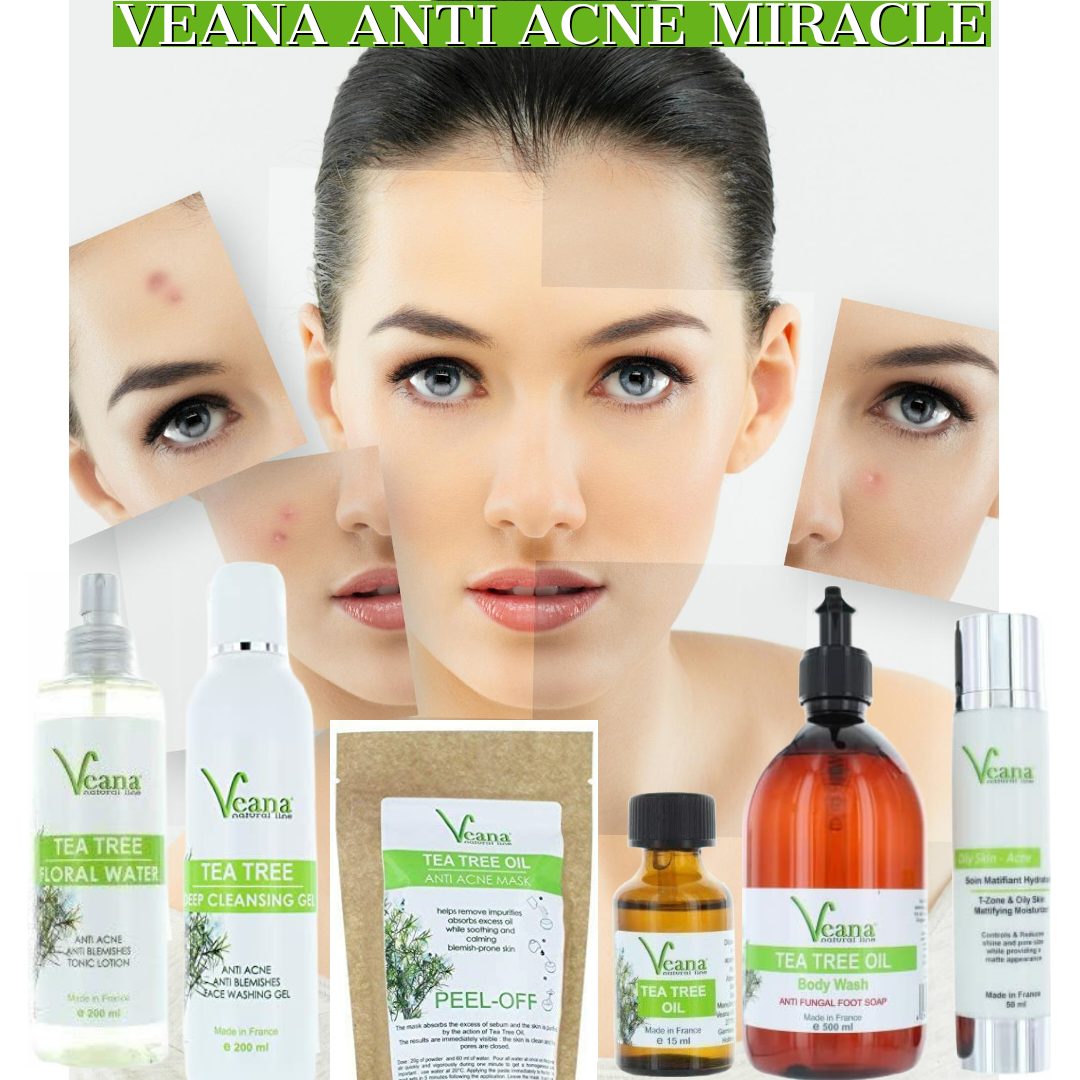 Veana Gesichtsmaske Anti Akne Teebaum Peel Off - Maske (100g), 100 g - 5 Anwendungen in wiederverschliessbarem Standbeutel.