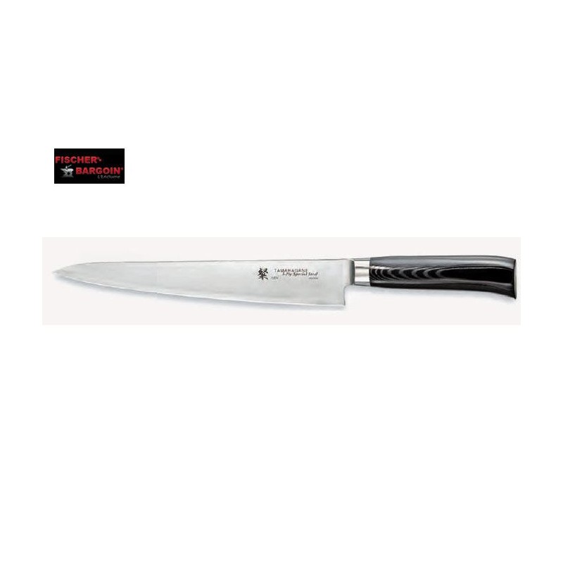 Coltello da chef Tamahagane sujihiki della Fischer Bargoin 24 cm