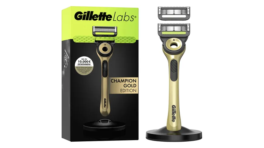 Gillette Labs Champion Gold Edition Rasierer mit Reinigungs-Element