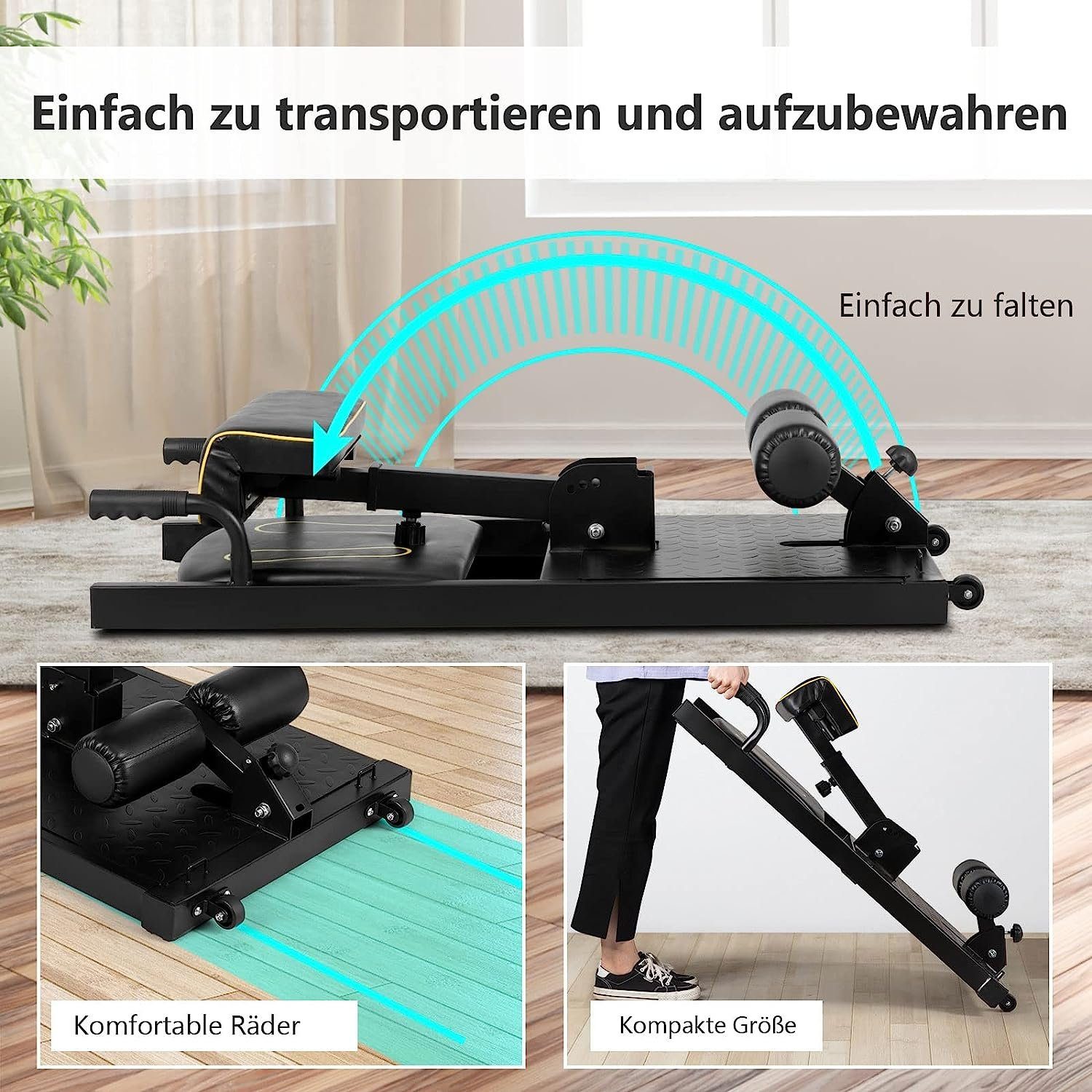 KOMFOTTEU Multitrainer Bauchtrainer, Sit Up Liegestütze, mit 120 kg Belastbar