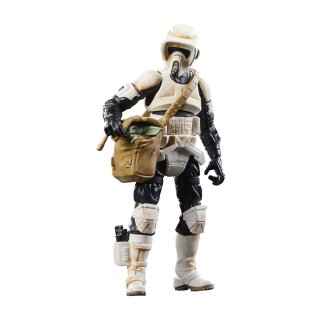 Star Wars: The Mandalorian Vintage Collection Fahrzeug mit Figuren Speeder Bike with Scout Trooper & Grogu