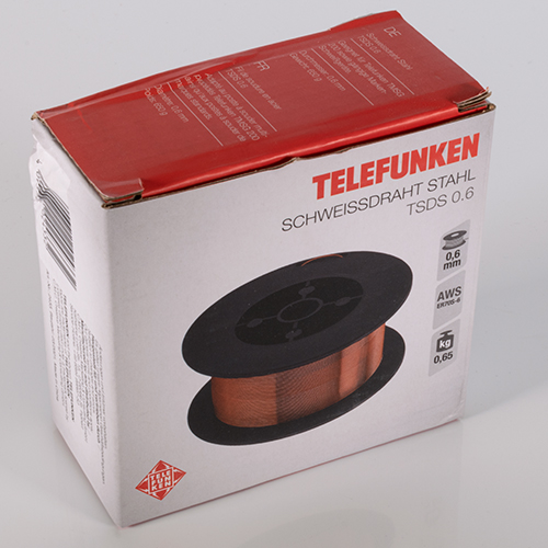 Telefunken Schweißdraht Stahl /Edelstahl / Aluminium Schweißdraht Stahl TSDS 0,6