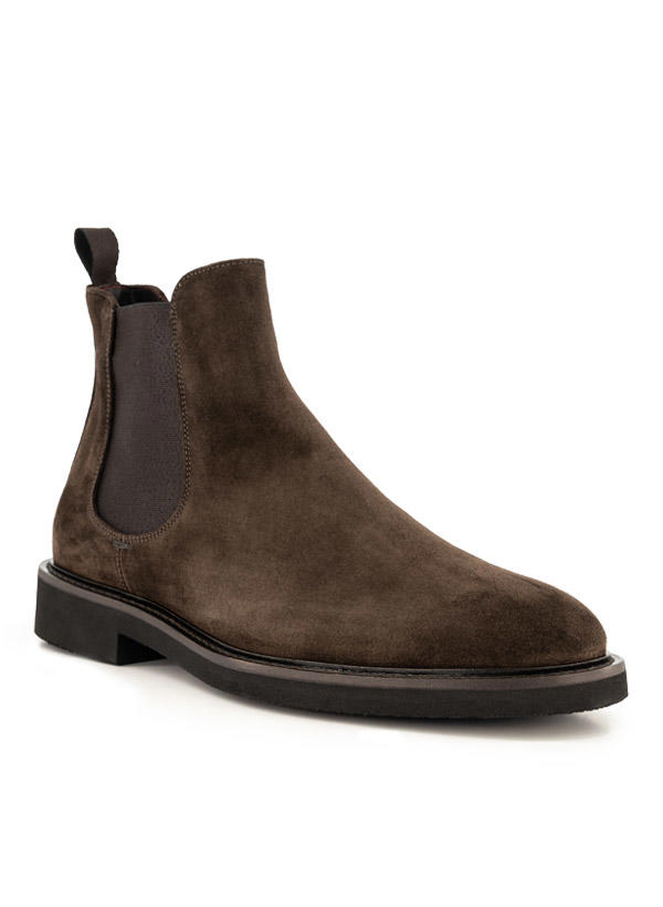 rosso e nero, Chelsea Boots, Veloursleder, dunkelbraun