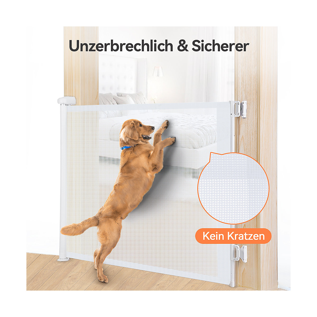 Einziehbare Schutztür Türschutzgitter 0-140cm