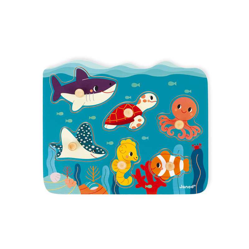 Puzzle encastrement Animaux marin Janod