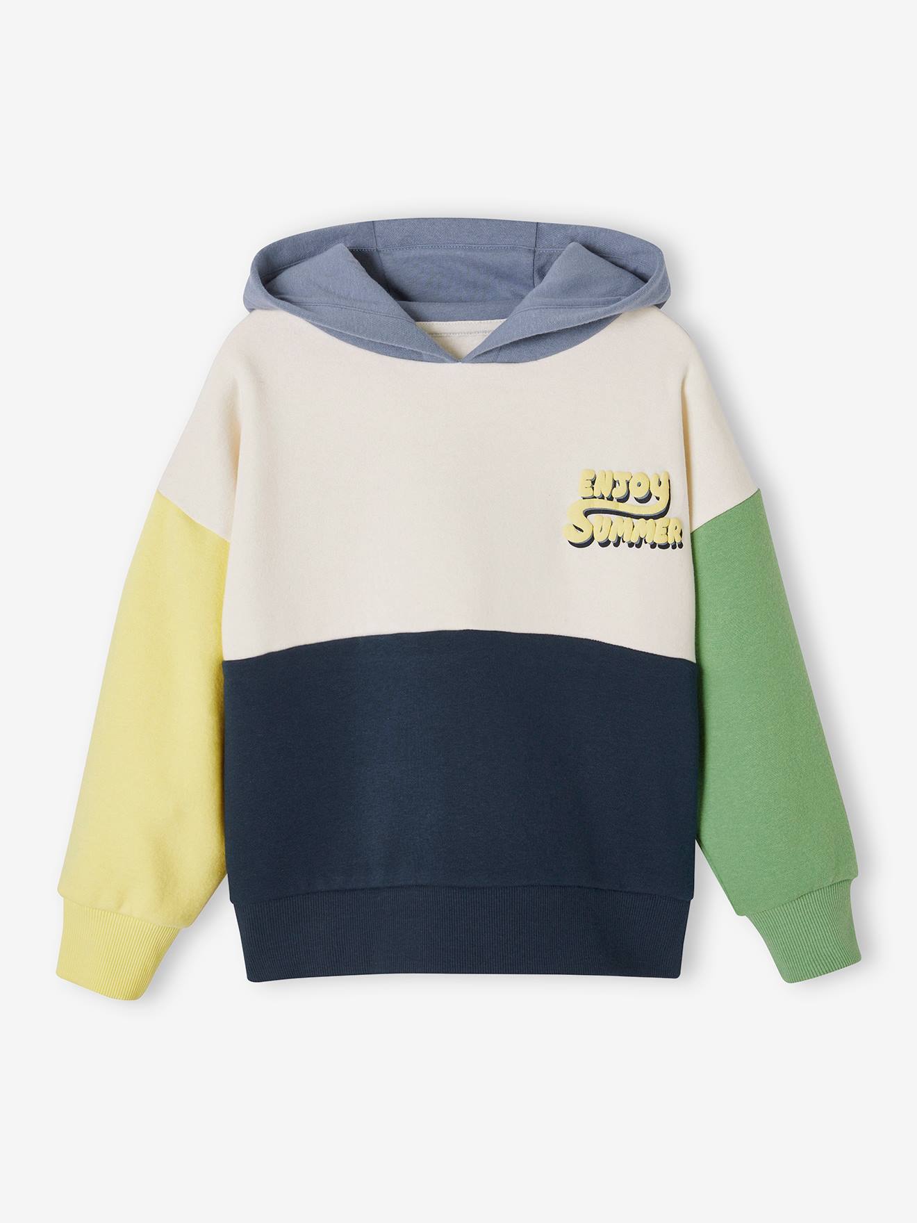Vertbaudet Jungen Kapuzensweatjacke mit Recycling-Polyester - mehrfarbig