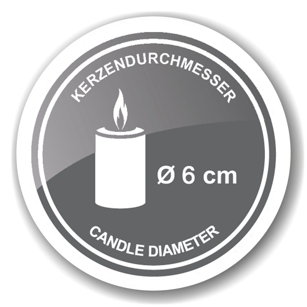 EDZARD Adventskranz Milano M, (28 cm) Kerzenhalter für Stumpenkerzen, Adventsleuchter als Weihnachtsdeko für 4 Kerzen á Ø 6 cm, Kerzenkranz als Tischdeko mit Silber-Optik, vernickelt