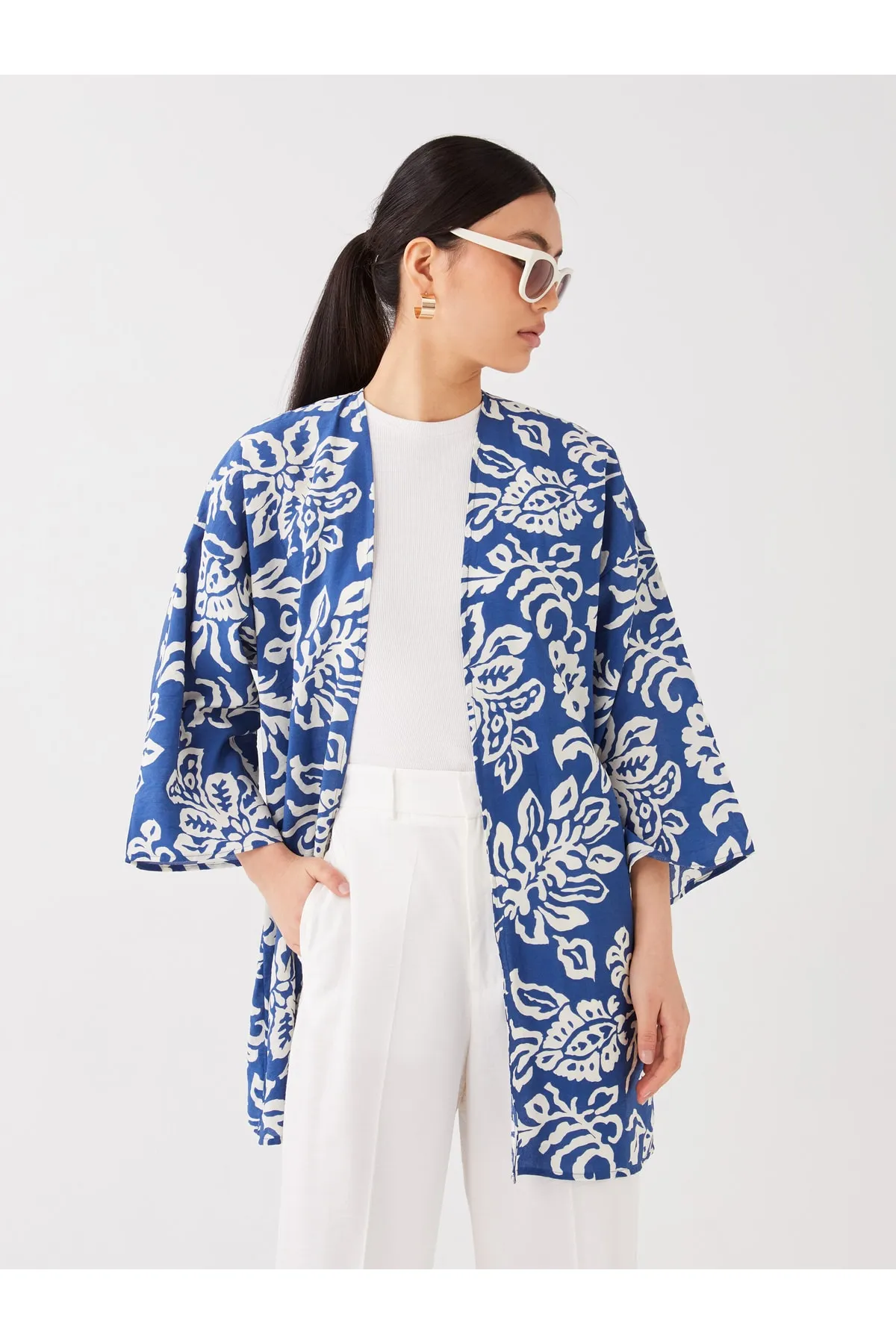 LC Waikiki  Kimono & Kaftan - Blau - Oversized