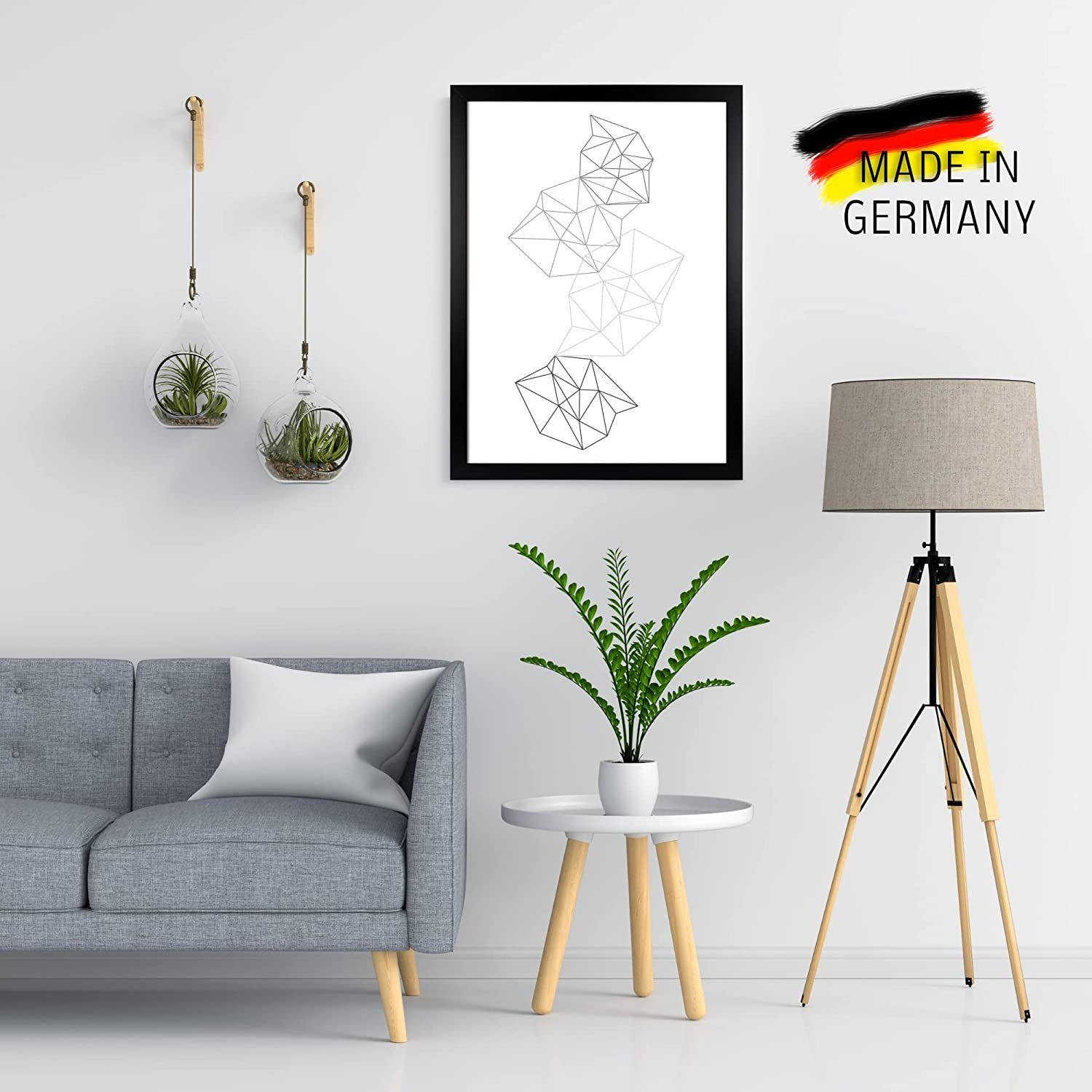 Clamaro Bilderrahmen Bilderrahmen Schwarz CLAMARO Collage nach Maß FSC® Holz Modern eckig 20x30 in Schwarz