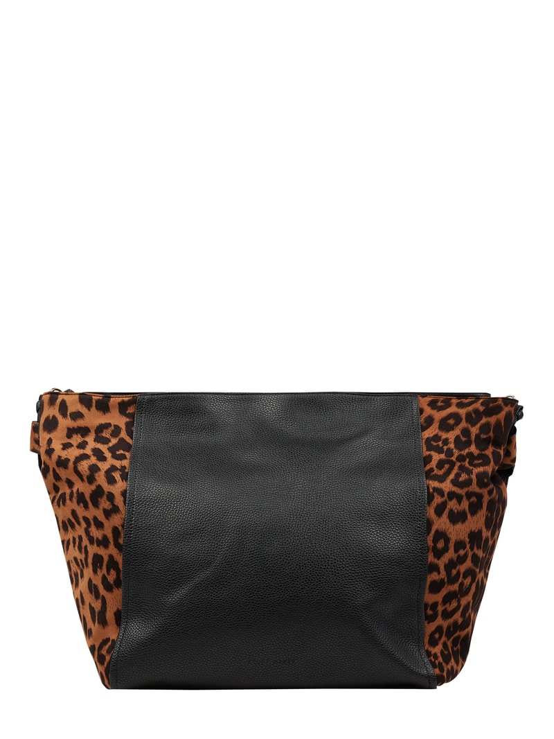 Shopper aus Leder in schwarz
