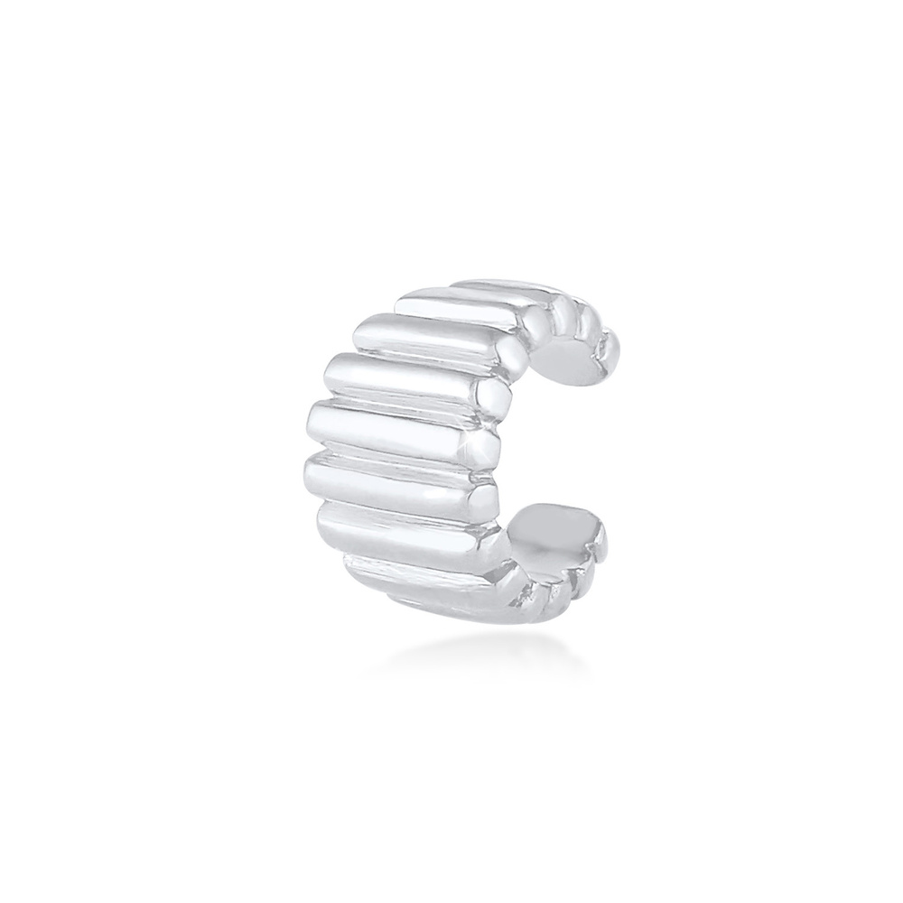 Elli Elli Boucles d'Oreilles Earcuff femme simple relief rainuré en argent sterling 92 Boucles d'oreilles