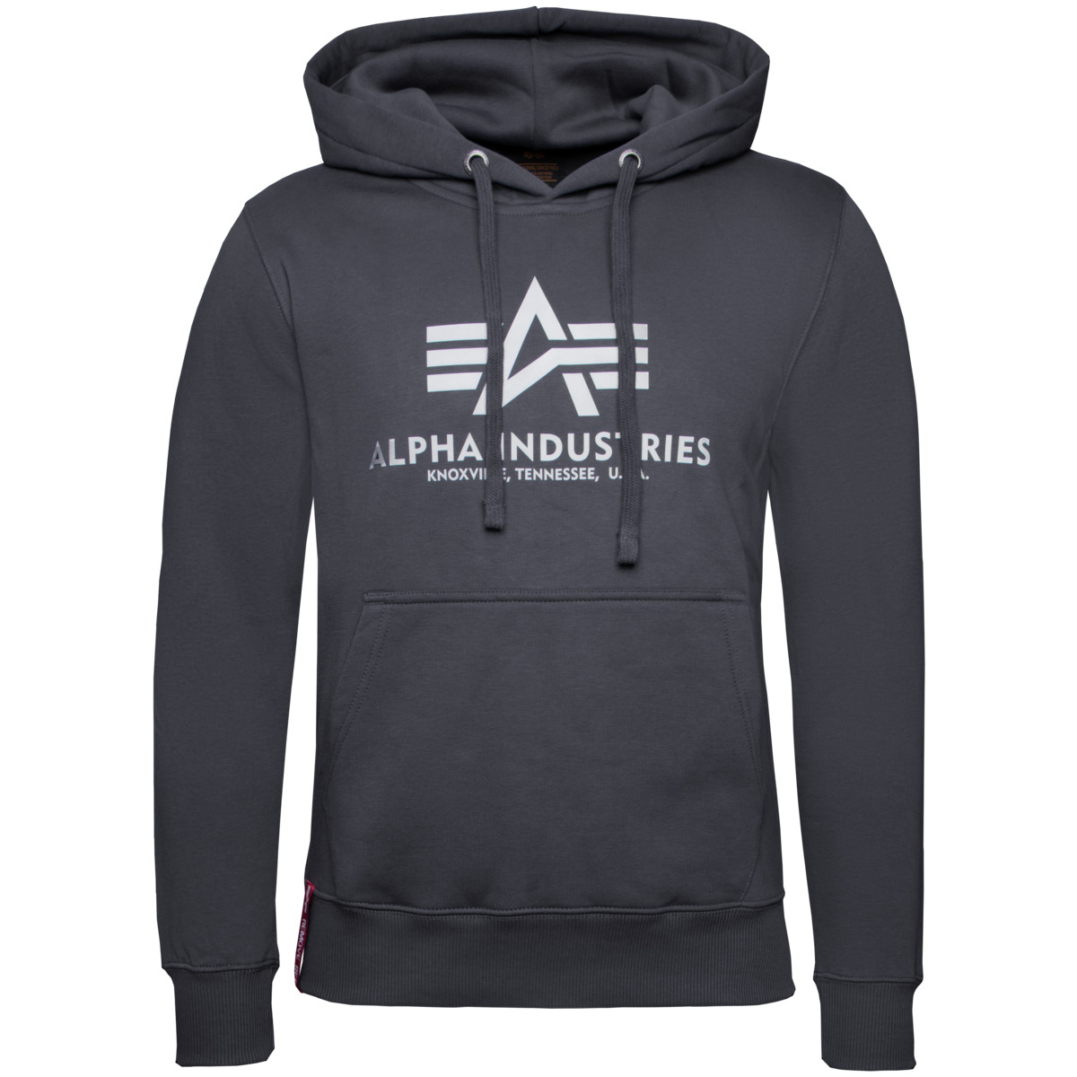 Alpha Industries Basic Hoodie Reflective Print Kapuzenpullover dunkelgrau