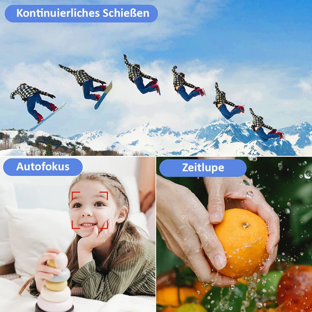 Fine Life Pro 4K Ultra HD R10 Digitalkamera Systemkamera (48 MP, 16x opt. Zoom, WLAN (Wi-Fi), inkl. 4K-Videofunktion, 5 Serienbildfunktionen, 16-facher Digitalzoom, Kostenlose 32-GB-Speicherkarte, 30FPS)