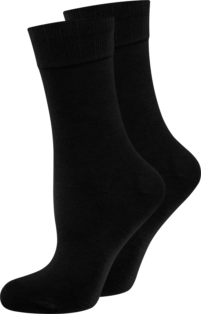 Komfort-Socken Bambus schwarz Gr. 39-42, 2 St