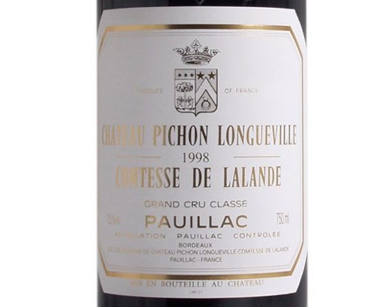 Château Pichon-Longueville Comtesse de Lalande 1998 Bordeaux Pauillac