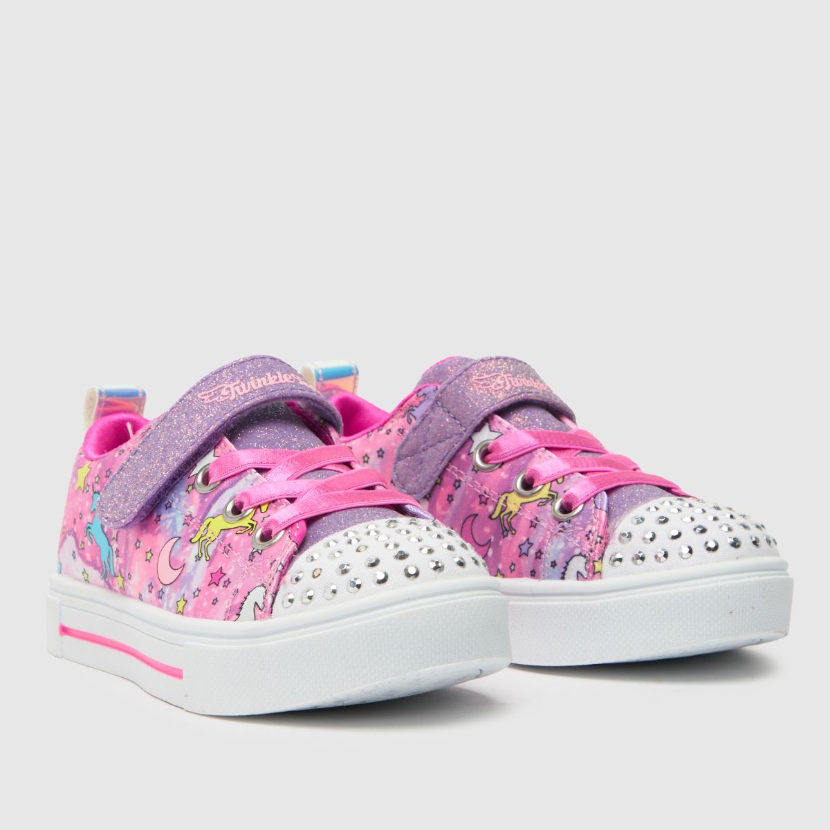 SKECHERS Multi Twinkle Sparks Unicorn Flickor Sneakers