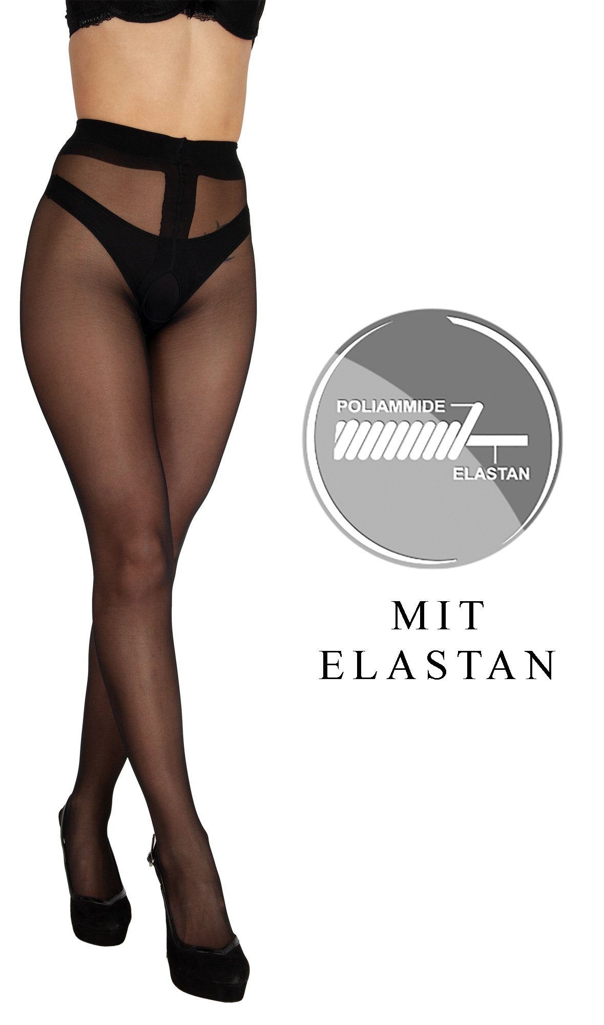 BANANALU Ouvert Strumpfhose Ouvert Strumpfhose mit offenem Schritt 20 DEN (1 St)