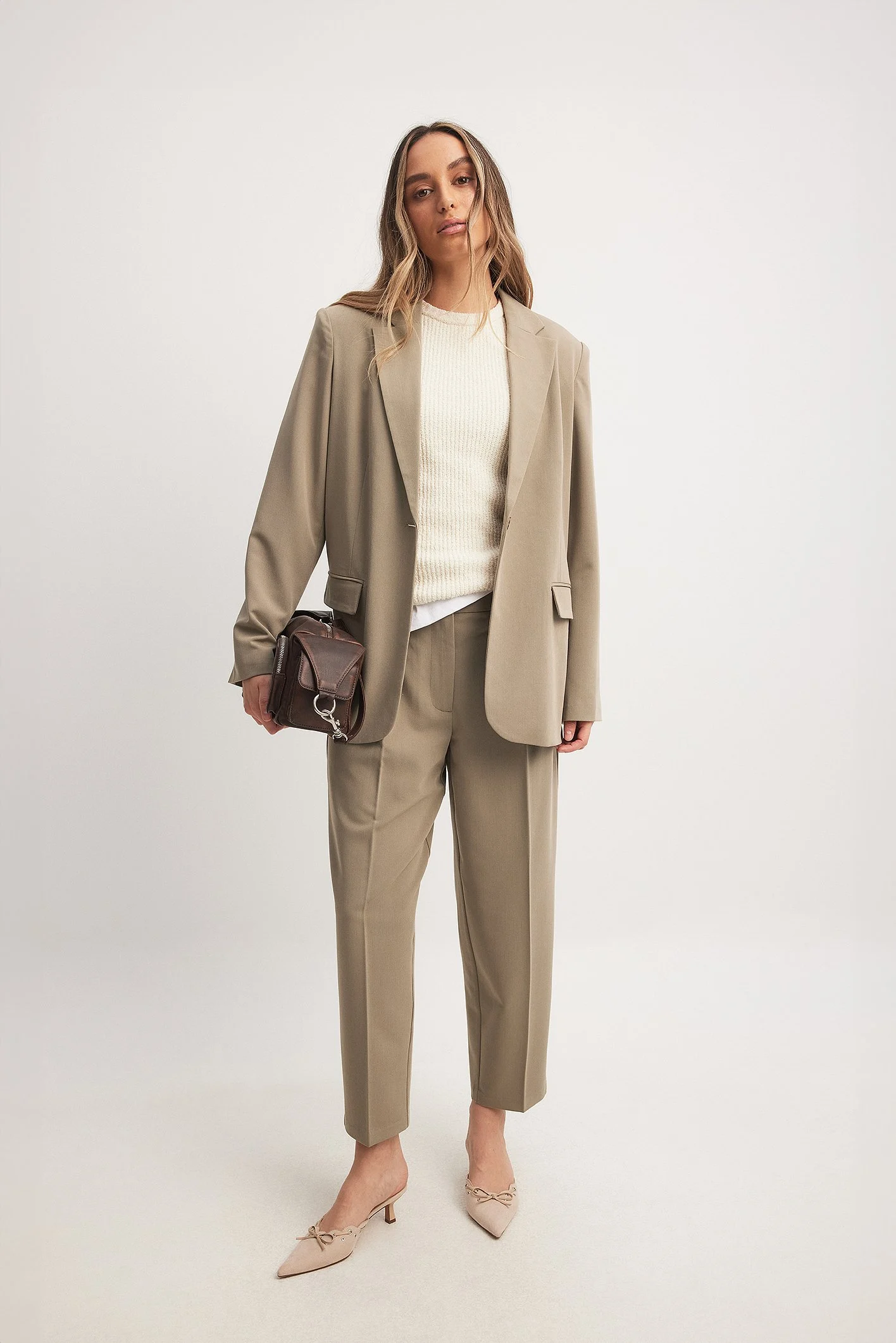 Oversize-Blazer mit einem Knopf