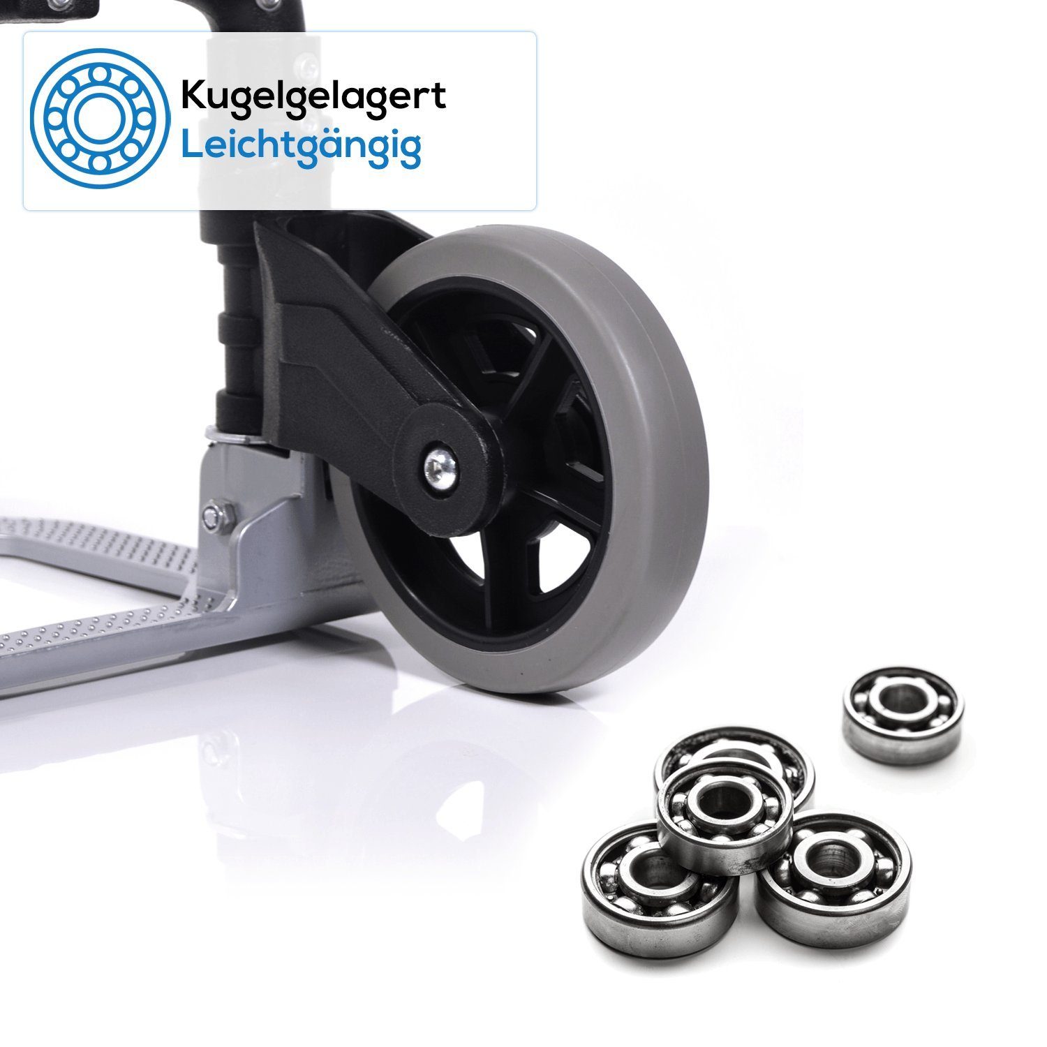 TroniTechnik Sackkarre Transportkarre Handkarre Handwagen, klappbar bis 80kg Tragfähigkeit, (Transportkarre mit rutschfester Transportfläche und Tragegriff, BxTxH 39x40x100cm mit Spanngummiseil für sicheren Transport), faltbar, Transportkarre, mit ve