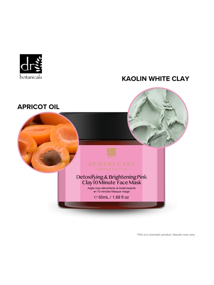 Dr Botanicals Entgiftende & aufhellende Gesichtsmaske aus rosa Tonerde (10 Minuten) günstig kaufen onesize